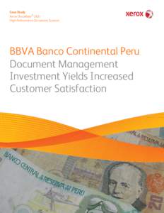 Case Study Xerox DocuMate® 262i High Performance Document Scanner BBVA Banco Continental Peru Document Management
