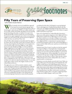 greenfootnotes  SPRING 2012 Fifty Years of Preserving Open Space by Alice Kaufman and Julie Hutcheson