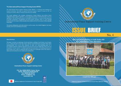 State and Nation Building in South Sudan after the Comprehensive Peace Agreement Joseph Kioi Mbugua Page | 1
