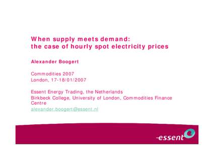 Economy / Economics / Consumer theory / Demand / Market / Supply and demand / Elasticity / Price elasticity of demand / Supply / Commodity / EPEX SPOT / Demand response