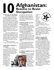 10  Afghanistan: Reasons to Resist Occupation
