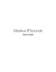 Sibelius 7 Sounds User Guide Edition 3 April 2012