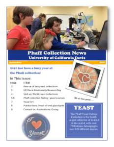 The mission of the Phaff Yeast Culture Collection at the University of California Davis is to acquire, characterize, preserve and distribute yeasts for research. Phaff Collection News University of California Davis 2016