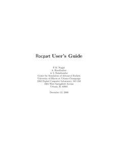 Rocpart User’s Guide F.M. Najjar A. Haselbacher