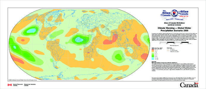 climate_warming_global_winter_precipitation_scenario_2050_map