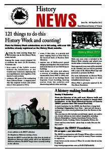 History  NEWS Issue No. 302 Sept/Oct 2012 Royal Historical Society of Victoria