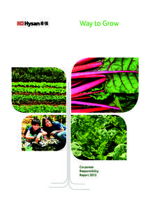 Way to Grow  Corporate Responsibility Report 2013