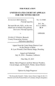 FOR PUBLICATION  UNITED STATES COURT OF APPEALS FOR THE NINTH CIRCUIT JENNIE LINN MCCORMACK, Plaintiff-Appellee,