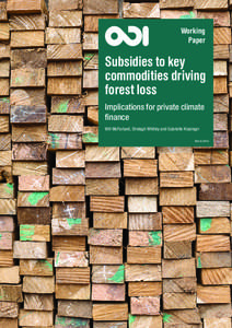 Working Paper Subsidies to key commodities driving forest loss