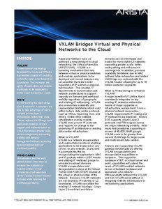 VXLAN Bridges Virtual and Physical Networks to the Cloud INSIDE