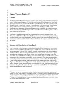 PUBLIC REVIEW DRAFT  Chapter 3: Upper Tanana Region 1 2