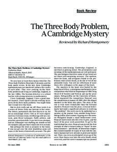 Book Review  The Three Body Problem,