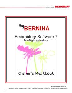 My  BERNINA Embroidery Software 7 Auto Digitizing Methods