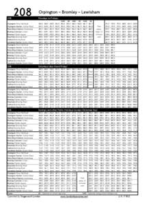 208  Orpington	–	Bromley	–	Lewisham 208
