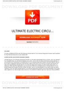 BOOKS ABOUT ULTIMATE ELECTRIC CIRCUIT REVIEW ASSIGNMENT ANSWERS  Cityhalllosangeles.com ULTIMATE ELECTRIC CIRCU...