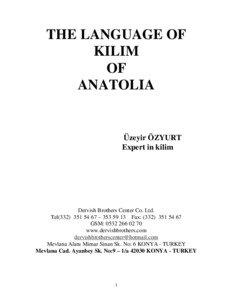 THE LANGUAGE OF KILIM OF
