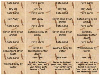 Fate Card:  Fate Card: Fate Card: