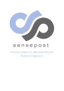 A Crash Course in x86 Assembly for Reverse Engineers 1 TABLE OF CONTENTS 1