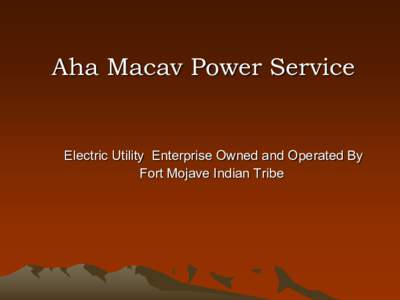 Integrated Resource Planning For Tribal Electrical Utilities