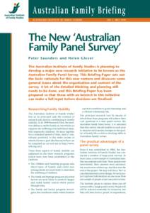 Australian Family Briefing AUSTRALIAN INSTITUTE OF FAMILY STUDIES N O . 7 M AY[removed]The New ‘Australian