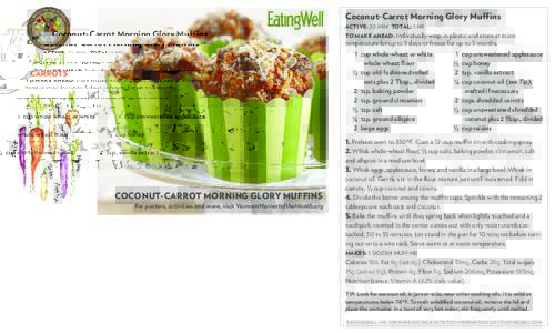 Coconut-Carrot Morning Glory Muffins  TH N  HA