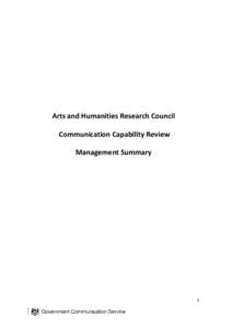 Cabinet Office Capability Review AHRC March 2015