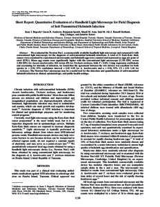 Am. J. Trop. Med. Hyg., 91(6), 2014, pp. 1138–1141 doi:ajtmhCopyright © 2014 by The American Society of Tropical Medicine and Hygiene Short Report: Quantitative Evaluation of a Handheld Light Microsco