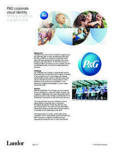 P&G corporate visual identity Shining a light on