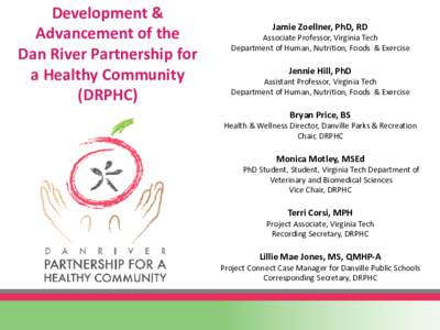 Development & Advancement of the Dan River Partnership for a Healthy Community (DRPHC)
