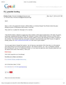 Gmail - FLL possible funding Patrick Michaud <>