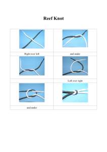 Reef Knot  Right over left and under