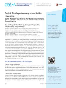 Clin Exp Emerg Med 2016;3(S):S66-S68 http://dx.doi.orgceemeISSN: Korean Guidelines for Cardiopulmonary