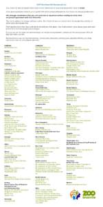 2017 Zoo Knoxville Reciprocal List Zoo Knoxville annual passholders receive free admission to zoos and aquariums listed in black. Zoos and aquariums listed in green grant 50% discounted admission to Zoo Knoxville annual 