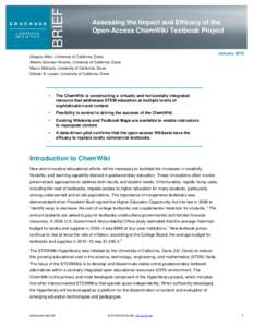 Assessing the Impact and Efficacy of the Open-Access ChemWiki Textbook Project