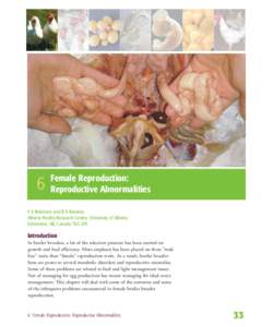 6  Female Reproduction: Reproductive Abnormalities  F E Robinson and R A Renema