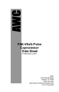 PAK-VIIa/b Pulse Coprocessor Data Sheet © by AWC  AWC