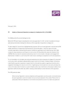 Letter from Jamie Baxter to ICANN and the EIU regarding the new gTLD application for .GAY