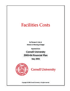 Facilities Costs  By Thomas E. Cole, Jr. Division of Planning & Budget Reprinted from
