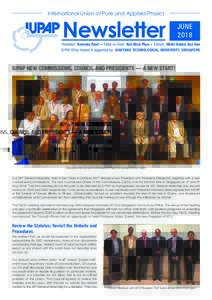 International Union of Pure and Applied Physics  Newsletter JUNE 2018