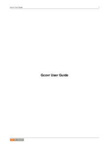Gcovr User Guide  i Gcovr User Guide