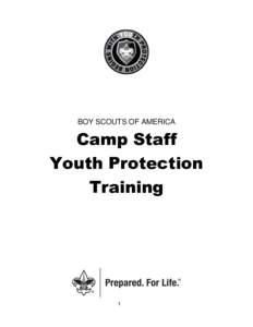 BOY SCOUTS OF AMERICA  Camp Staff Youth Protection Training