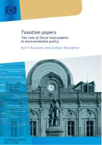 The role of taxation in energy and environmental policy: guidance to policy-making