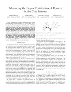 Measuring the Degree Distribution of Routers in the Core Internet Matthieu Latapy ´ Rotenberg Elie