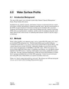 Water Surface Profile Introduction/Background