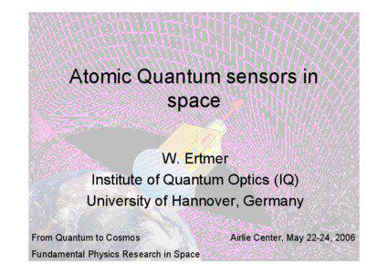 Microsoft PowerPoint - Atomic Quantum sensors in space3.ppt