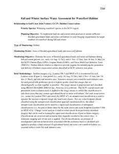 Microsoft Word - Waterfowl Surface Water Monitoring Summary_Final_July 2013.doc
