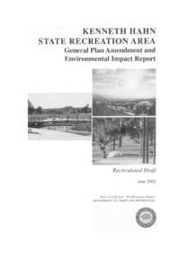 KENNETH HAHN STATE RECREATION AREA General Plan Amendment and Environmental Impact Report Recirculated Draft