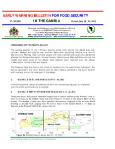 EARLY WARNING BULLETIN FOR FOOD SECURITY IN THE GAMBIA No[removed]Period: July[removed], 2012