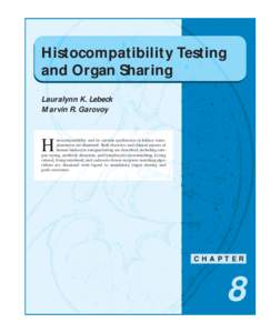 Histocompatibility Testing and Organ Sharing Lauralynn K. Lebeck Marvin R. Garovoy  H