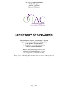 Microsoft Word - Speaker Directory 2012.doc